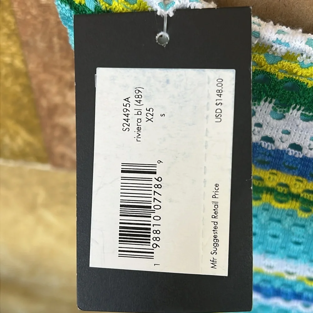 NEW Kate Spade Women’s Stripe Riviera Strapless/Halter One Piece Swimsuit Size S
